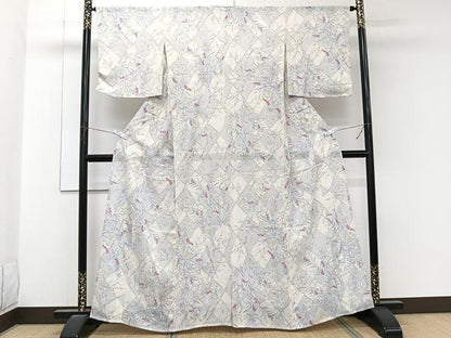 平和屋着物＊夏物　小紋　絽　南天文　正絹　逸品　未使用　CABL6878xi
