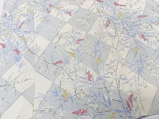 平和屋着物＊夏物　小紋　絽　南天文　正絹　逸品　未使用　CABL6878xi