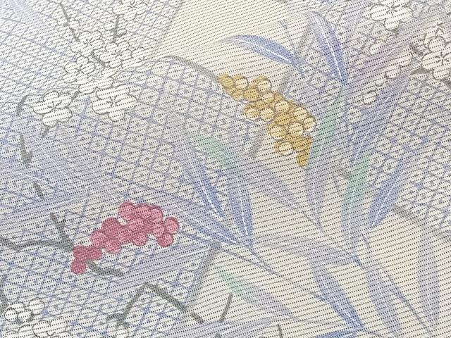 平和屋着物＊夏物　小紋　絽　南天文　正絹　逸品　未使用　CABL6878xi