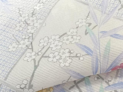 平和屋着物＊夏物　小紋　絽　南天文　正絹　逸品　未使用　CABL6878xi