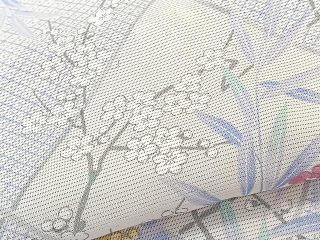 平和屋着物＊夏物　小紋　絽　南天文　正絹　逸品　未使用　CABL6878xi