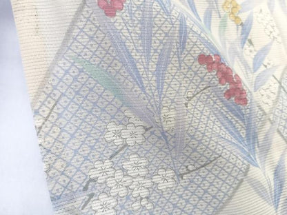 平和屋着物＊夏物　小紋　絽　南天文　正絹　逸品　未使用　CABL6878xi