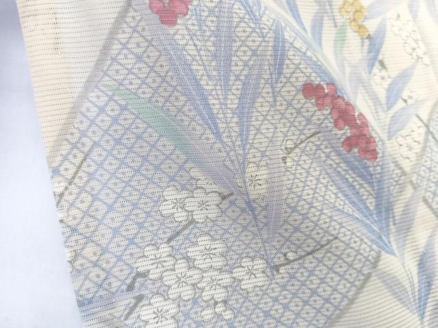平和屋着物＊夏物　小紋　絽　南天文　正絹　逸品　未使用　CABL6878xi