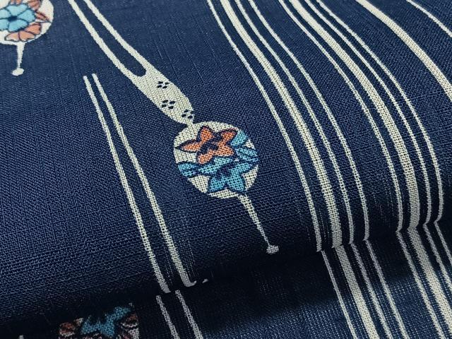 平和屋着物＊夏物　小紋　紗　簪　洗える着物　CABL6885xi