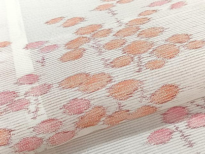 平和屋着物＊夏物　小紋　絽　枝花文　洗える着物　CABL6888xi