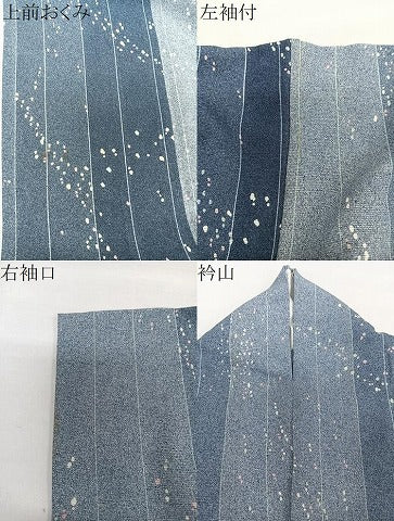 平和屋着物＊夏物　小紋　絽　間道　正絹　逸品　CABL6889xi