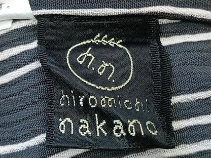 平和屋着物＊ファッションブランド　hiromichi nakano　ヒロミチナカノ　夏物　小紋　紗　飾り草花文　黒地　洗える着物　CABL6892xi