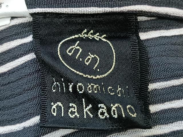 平和屋着物＊ファッションブランド　hiromichi nakano　ヒロミチナカノ　夏物　小紋　紗　飾り草花文　黒地　洗える着物　CABL6892xi
