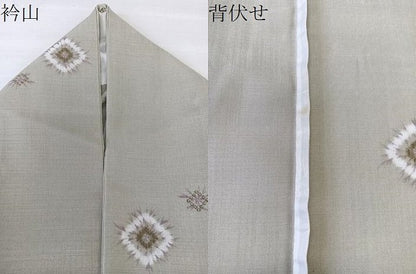 平和屋着物＊夏物　小紋　紗　菱文　洗える着物　CABL6896xi