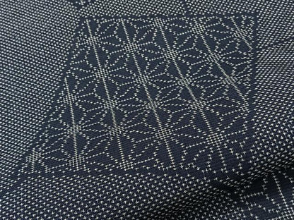 平和屋着物＊夏物　本場大島紬　夏大島　色紙麻の葉文　正絹　逸品　CABL6901xi