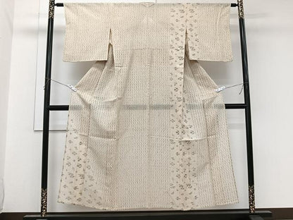 平和屋着物＊夏物　訪問着　ぜんまい紬　紗　琉球絣文様　正絹　逸品　CABL6903xi