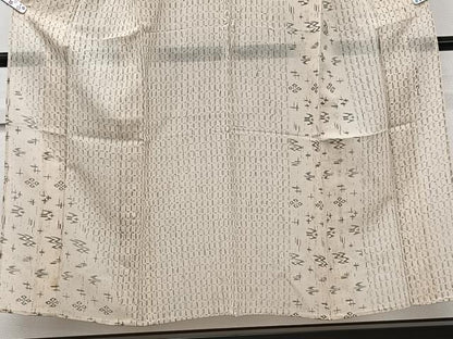 平和屋着物＊夏物　訪問着　ぜんまい紬　紗　琉球絣文様　正絹　逸品　CABL6903xi