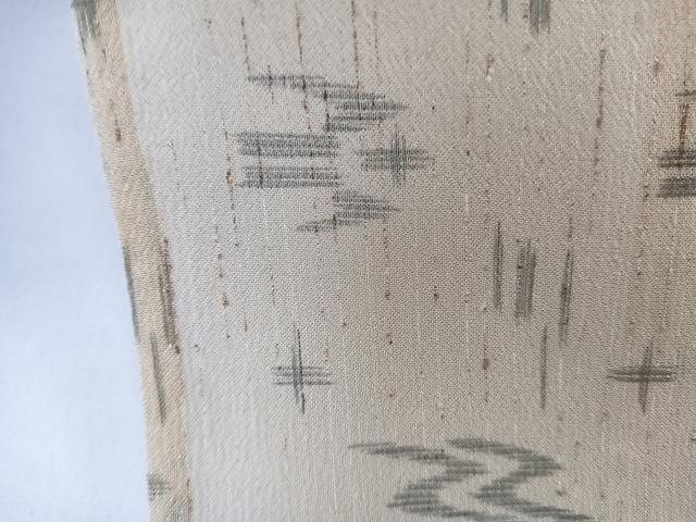 平和屋着物＊夏物　訪問着　ぜんまい紬　紗　琉球絣文様　正絹　逸品　CABL6903xi