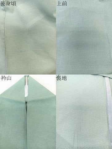 平和屋着物＊夏物　紗紬　格子柄　正絹　逸品　CABL6906xi