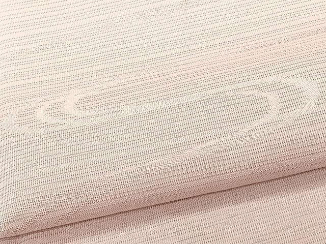平和屋着物＊夏物　色無地　変わり絽　流水紋紗　薄柿色　正絹　逸品　CABL6907xi