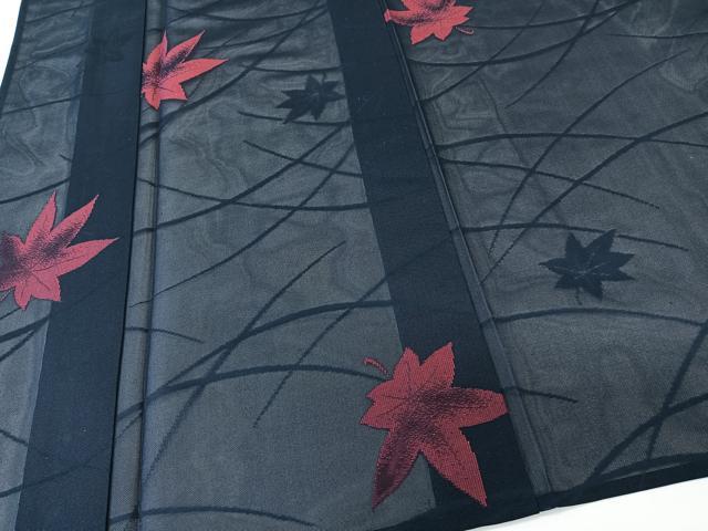 平和屋着物＊夏物　小紋　芝楓文　正絹　逸品　CABL6909xi