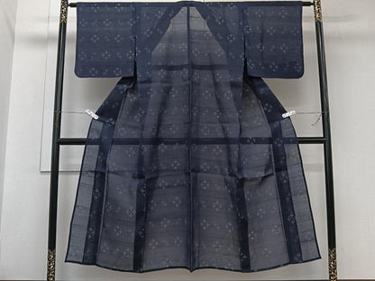 平和屋着物＊夏物　本場大島紬　夏大島　十字絣　正絹　逸品　CABL6910xi