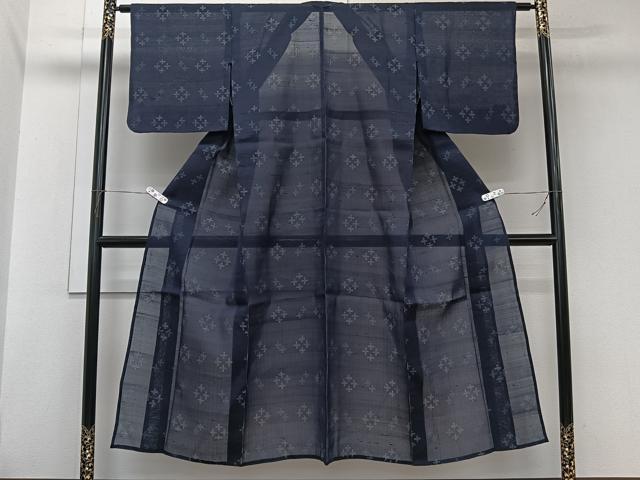 平和屋着物＊夏物　本場大島紬　夏大島　十字絣　正絹　逸品　CABL6910xi