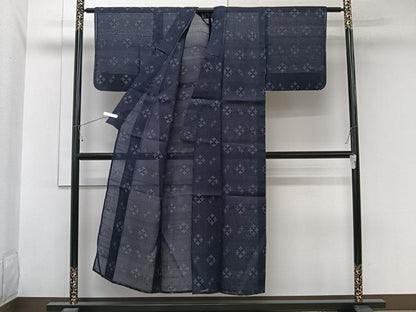 平和屋着物＊夏物　本場大島紬　夏大島　十字絣　正絹　逸品　CABL6910xi