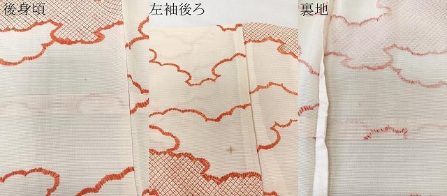 平和屋着物＊夏物　小紋　絽　雲取り文　正絹　逸品　未使用　CABL6915xi