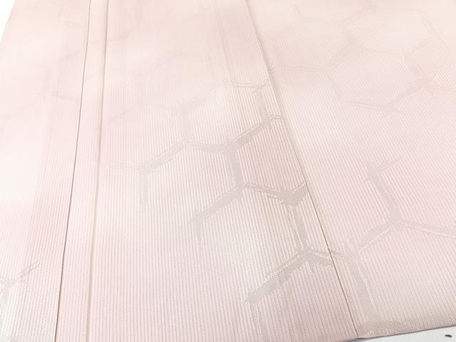 平和屋着物＊夏物　小紋　縦絽　亀甲紋紗　霞文　正絹　逸品　未使用　CABL6916xi