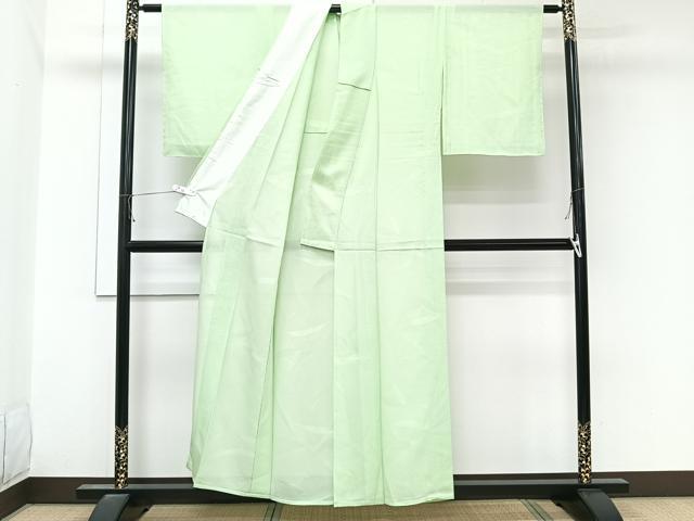 平和屋着物＊夏物　色無地　絽　枝葉紋紗　正絹　逸品　CABL6917xi