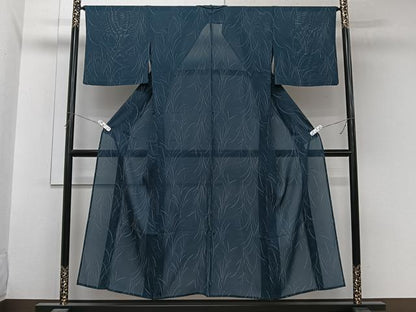 平和屋着物＊夏物　小紋　絽　草尽くし　正絹　逸品　CABL6930xi