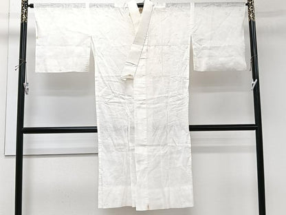 平和屋着物＊夏物　長襦袢　流水花紋紗　乳白色　麻　逸品　CABL6932xi