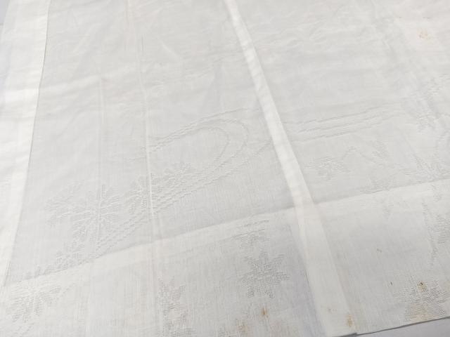 平和屋着物＊夏物　長襦袢　流水花紋紗　乳白色　麻　逸品　CABL6932xi