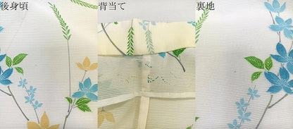 平和屋着物＊夏物　小紋　絽　枝草花文　洗える着物　CABL6938xi