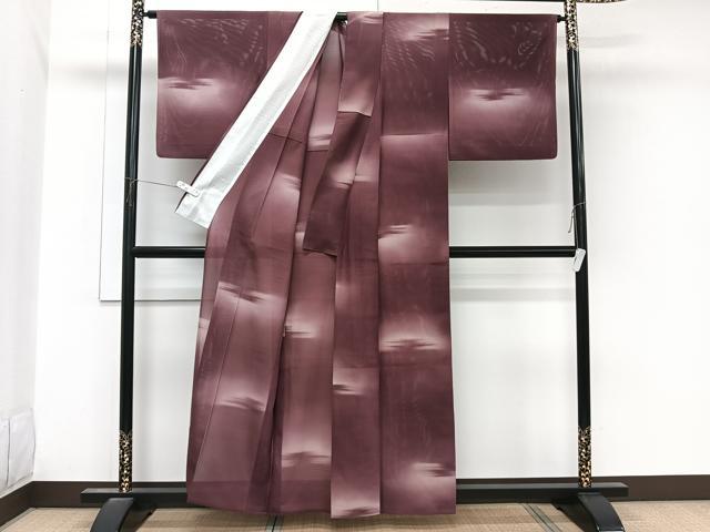 平和屋着物＊夏物　小紋　絽　霞文　正絹　逸品　CABL6940xi
