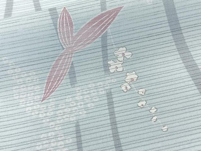 平和屋着物＊夏物　小紋　絽　草花文　洗える着物　CABL6947xi