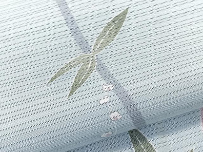 平和屋着物＊夏物　小紋　絽　草花文　洗える着物　CABL6947xi