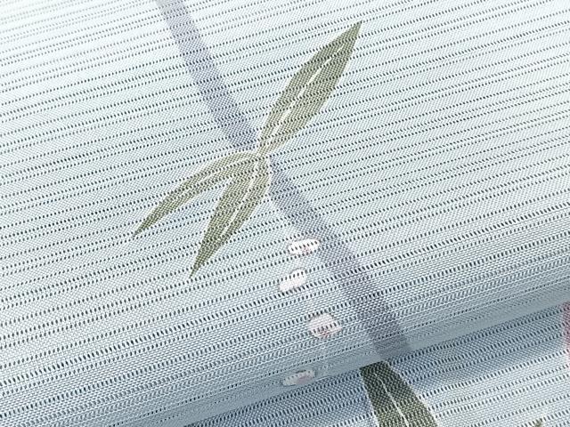 平和屋着物＊夏物　小紋　絽　草花文　洗える着物　CABL6947xi