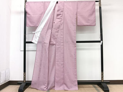 平和屋着物＊夏物　小紋　絽　成り物　洗える着物　CABL6949xi