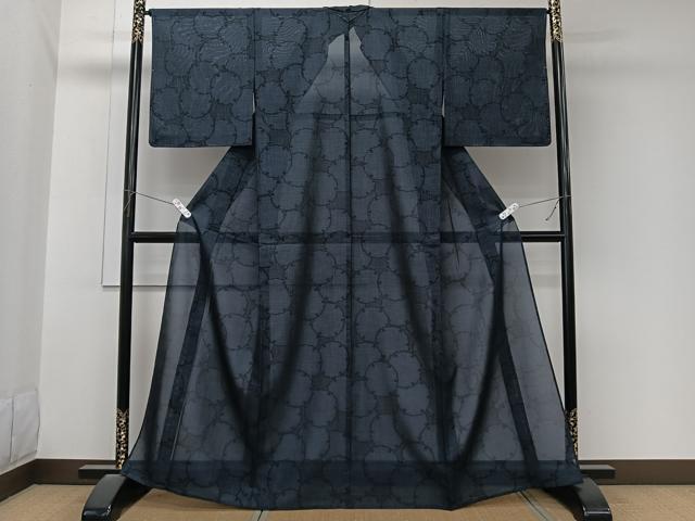 平和屋着物＊夏物　本場大島紬　夏大島　100亀甲　亀甲丸文　正絹　逸品　CABL6951xi