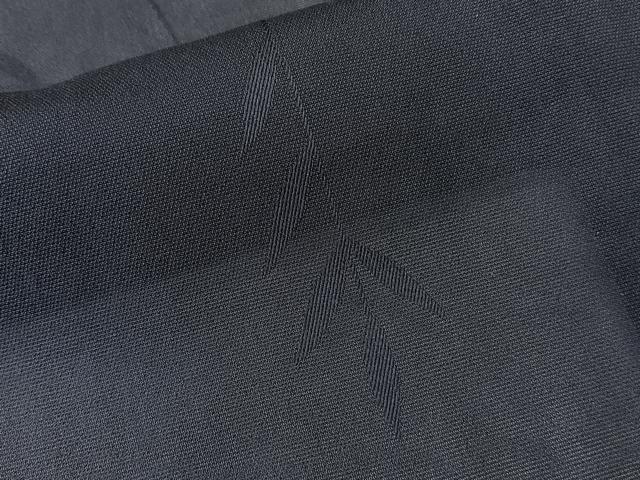 平和屋着物＊夏物　色無地　紗　枝葉文　紫黒色　正絹　逸品　CABL6953xi