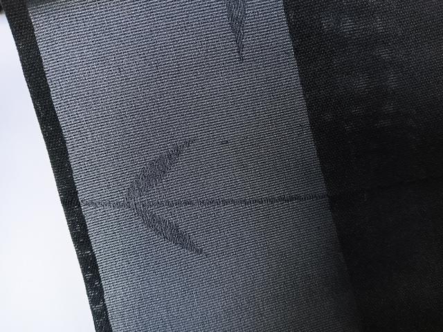 平和屋着物＊夏物　色無地　紗　枝葉文　紫黒色　正絹　逸品　CABL6953xi
