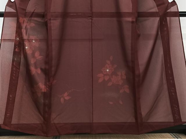 平和屋着物＊夏物　訪問着　絽　草花文　金彩　正絹　逸品　CABL6969xi