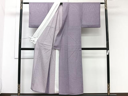 平和屋着物＊夏物　江戸小紋　絽　両袖染め　鮫小紋柄　正絹　逸品　CABL6970xi