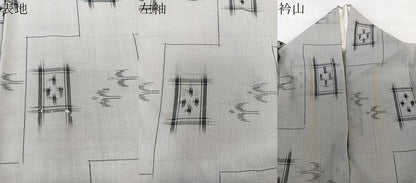 平和屋着物＊夏物　小紋　紗　琉球絣文様　CABL6971xi