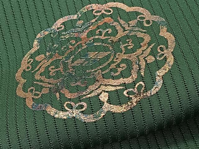 平和屋着物＊夏物　色留袖　縦絽　正倉院宝文　金彩　正絹　逸品　CABL6976xi