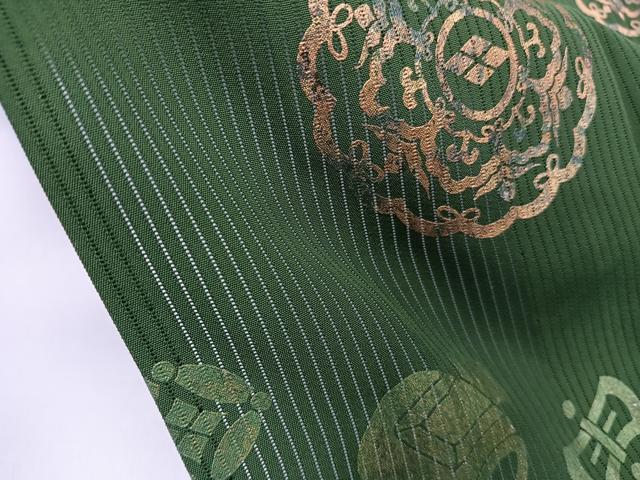 平和屋着物＊夏物　色留袖　縦絽　正倉院宝文　金彩　正絹　逸品　CABL6976xi