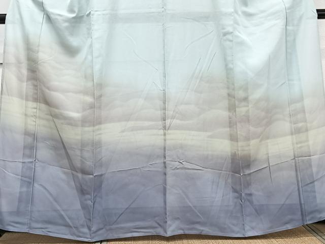 平和屋着物＊夏物　訪問着　絽　雲文　暈し染め　正絹　逸品　CABL6977xi