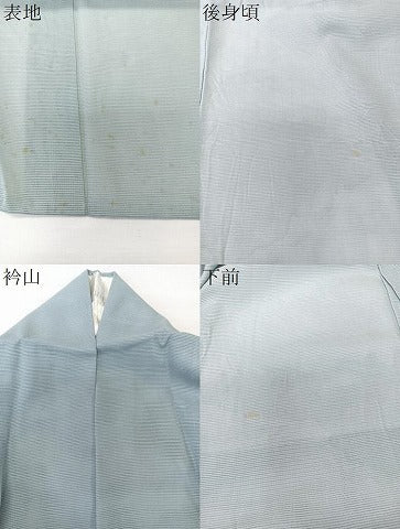 平和屋着物＊夏物　訪問着　絽　刺繍　草花文　暈し染め　銀彩　正絹　逸品　CABL6979xi