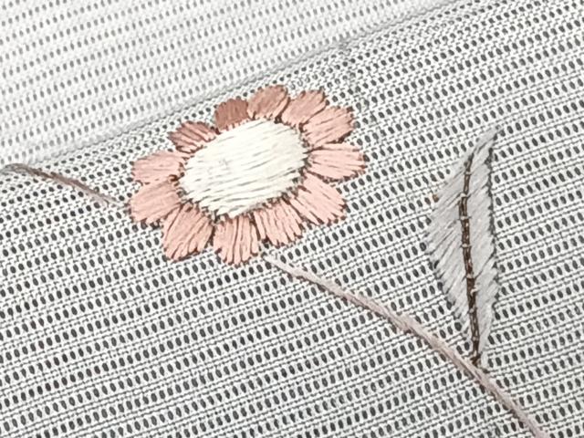 平和屋着物＊夏物　訪問着　絽　刺繍　草花文　暈し染め　銀彩　正絹　逸品　CABL6979xi