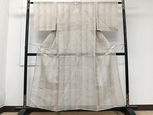 平和屋着物＊夏物　小紋　紗紬　抽象文　正絹　逸品　未使用　CABL6981xi