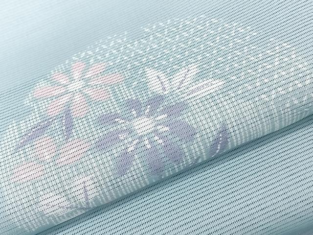 平和屋着物＊夏物　小紋　絽　草花文　洗える着物　CABL7022xi