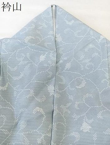 平和屋着物＊夏物　小紋　絽　花唐草文　洗える着物　CABL7024xi