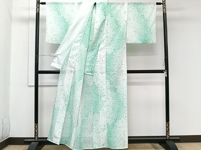平和屋着物＊夏物　小紋　絽　抽象文　洗える着物　CABL7036xi